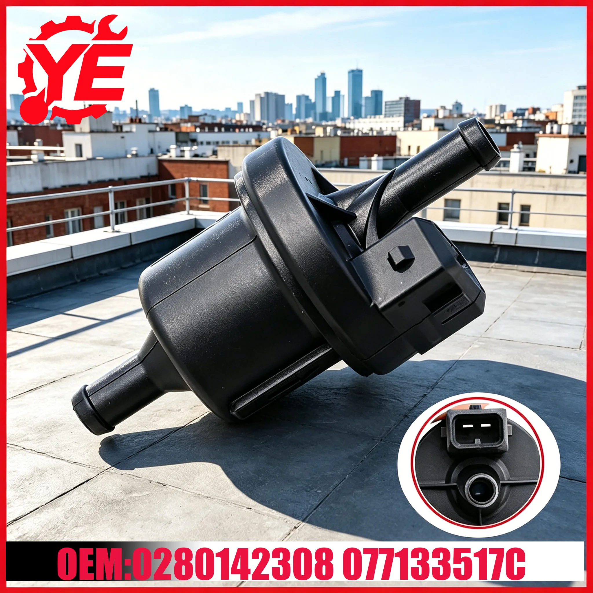 Válvula Solenoide de Control de Purga del Canister de Vapor 0280142308 077133517C para VW Beetle Cabrio Golf Passat Audi A4 A6 A8 S6 S8