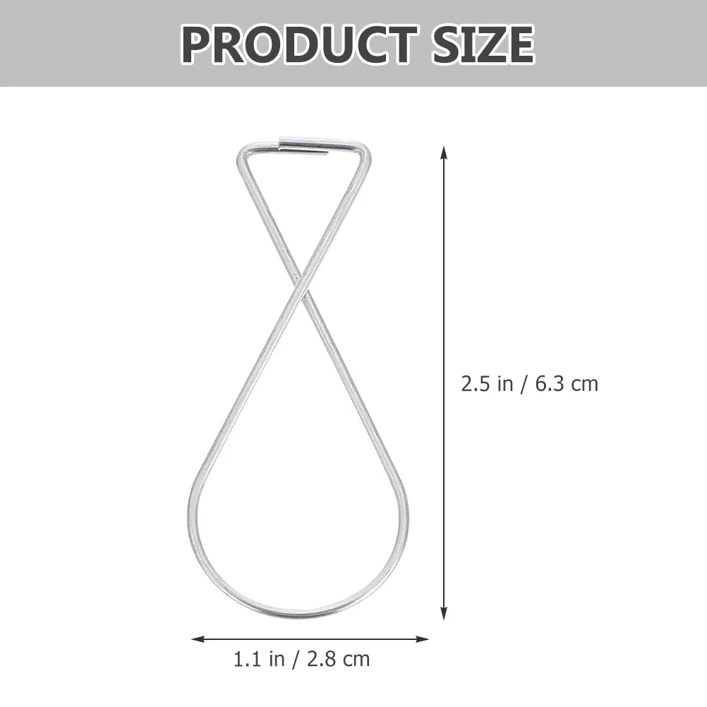 50pcs Rebound Hooks Rust Resistant Steel For Hanging Plants Posters Lights Banners Decorations Grid Clip Home Office Party