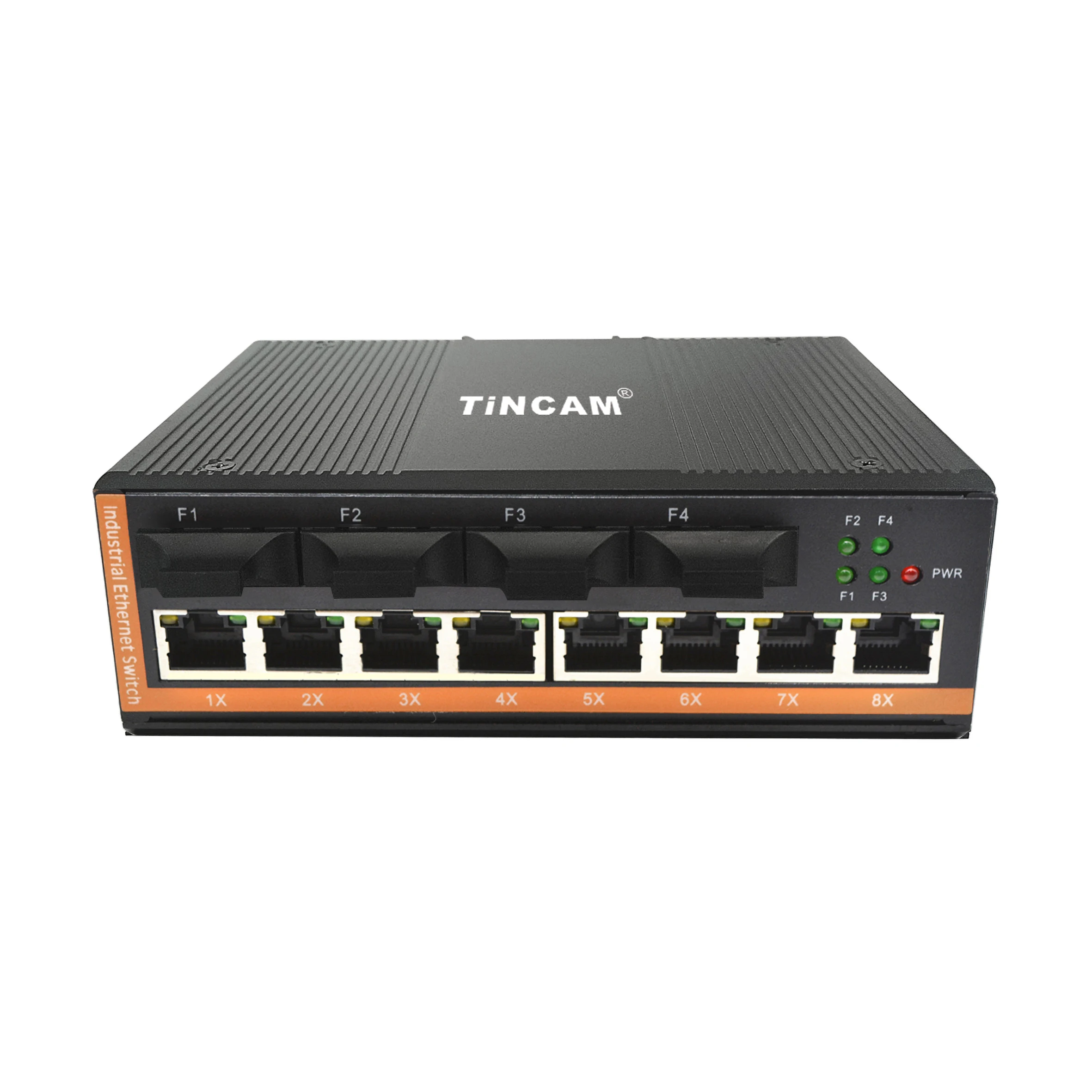 

TiNCAM Aggregation Full Gigabit 4*SC+8*RJ45 Single Mode Dual Fiber 20KM 1310nm Industrial Network Switch