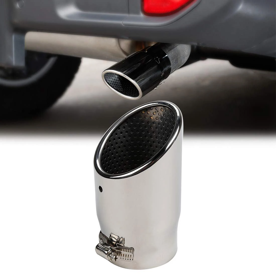 Car Mufflers Rear Tail Exhaust Pipe for Jeep Wrangler JL 2018 2019 Car Exhaust Tip Tube Accessories,