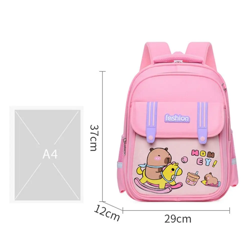 Fashion Cartoon Capybara Backpack Waterproof Light-weight Capybara Schoolbag Large Capacity Alleviate Burden Backpack Students