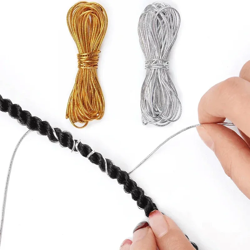 Dreadlock Braids Hair Accessories Silver Gold Braiding Hair Deco Styling Shimme…