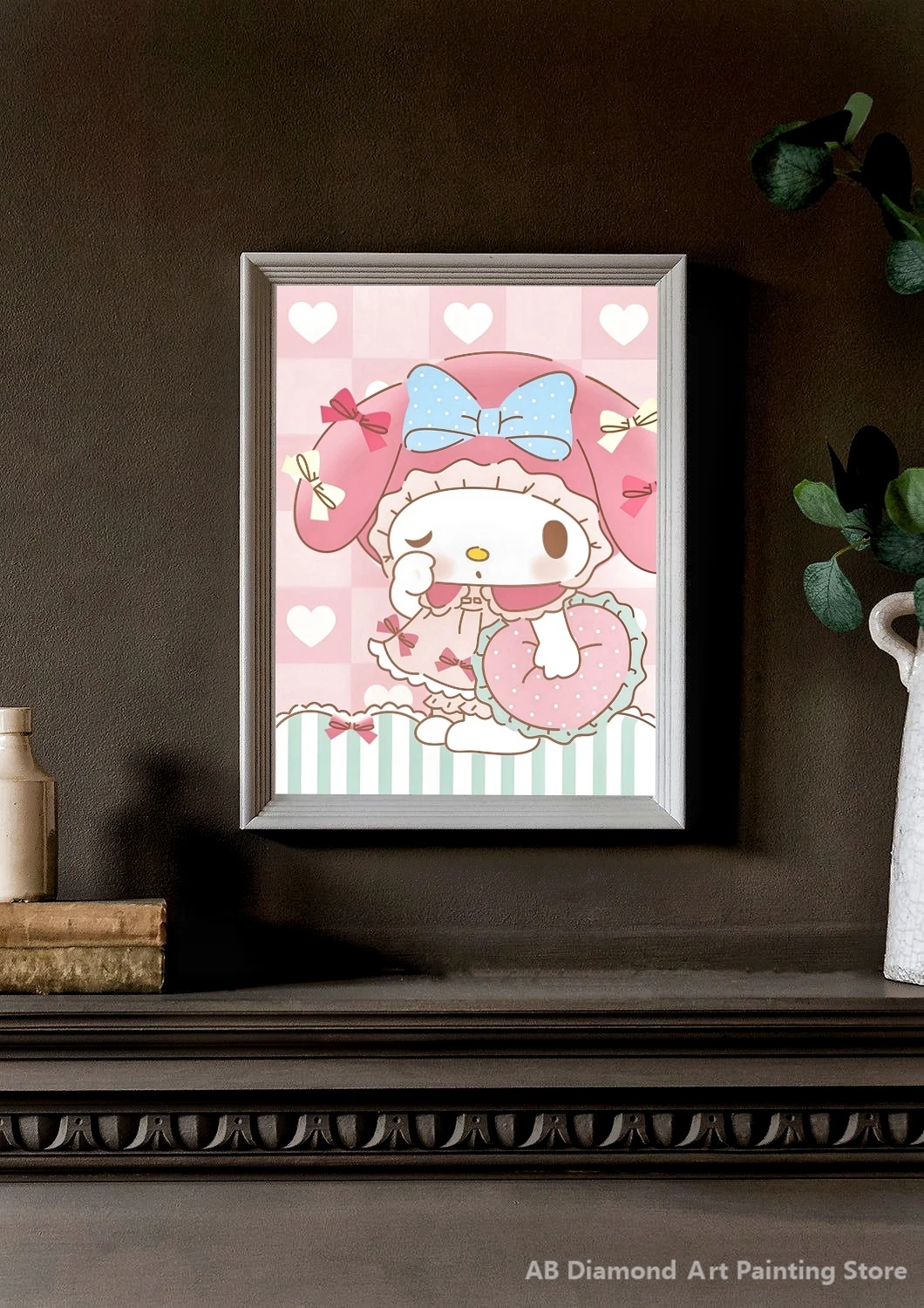 My Melody Sanrio AB Diamond Painting HelloKitty Cute Handmade Art Gift Cartoon Diamond Embroidery Cross Stitch Home Decoration