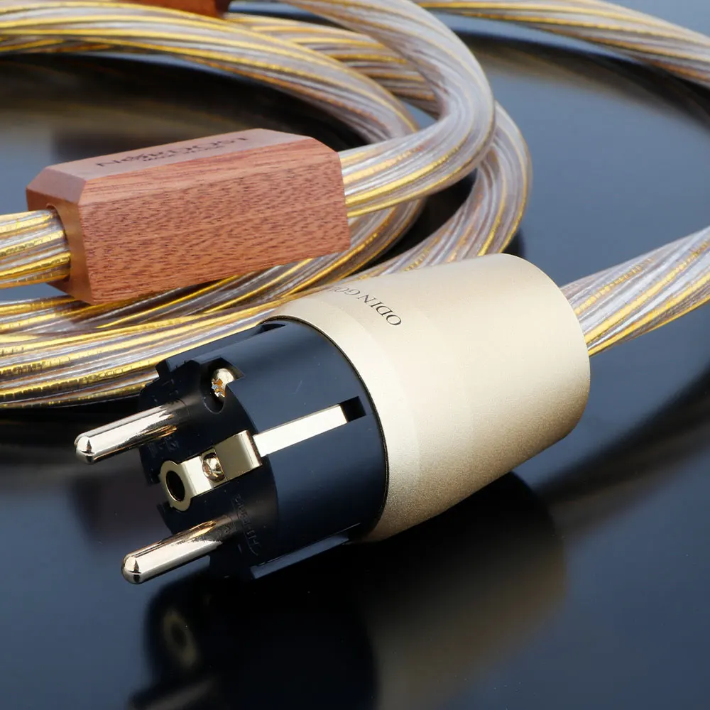 Cable de alimentación dorado Nordost Odin2 de alta gama, amplificador audiófilo 8N OCC C15/C19 20A, Cable de alimentación de Audio, versión UE