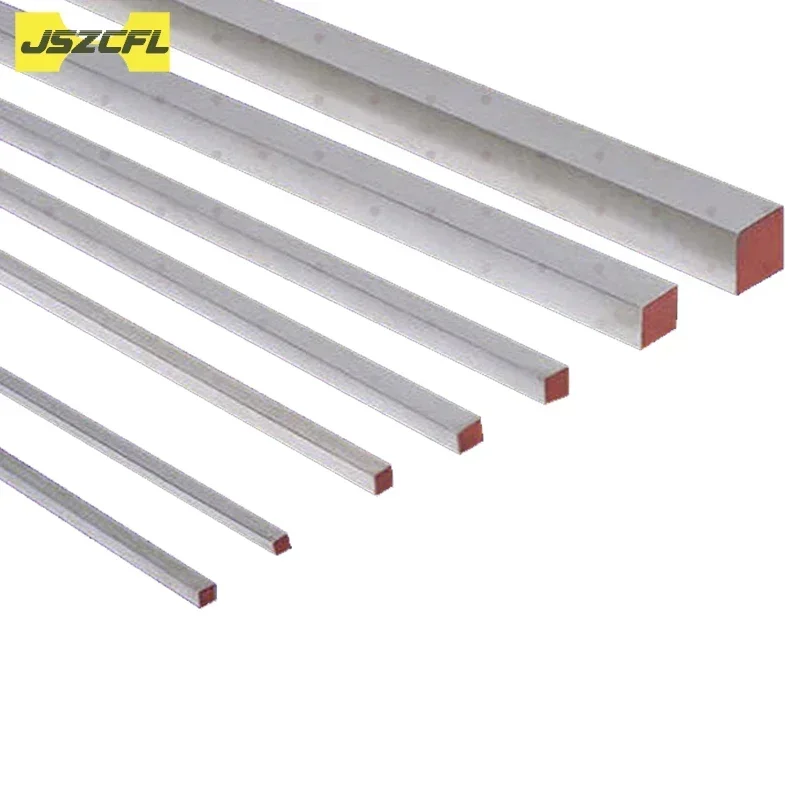 4pc 304 Stainless Steel Square Rod 3-25mm Thickness 3-30mm Width Solid Bar Square Steel Wire Drawing Board Length 250mm