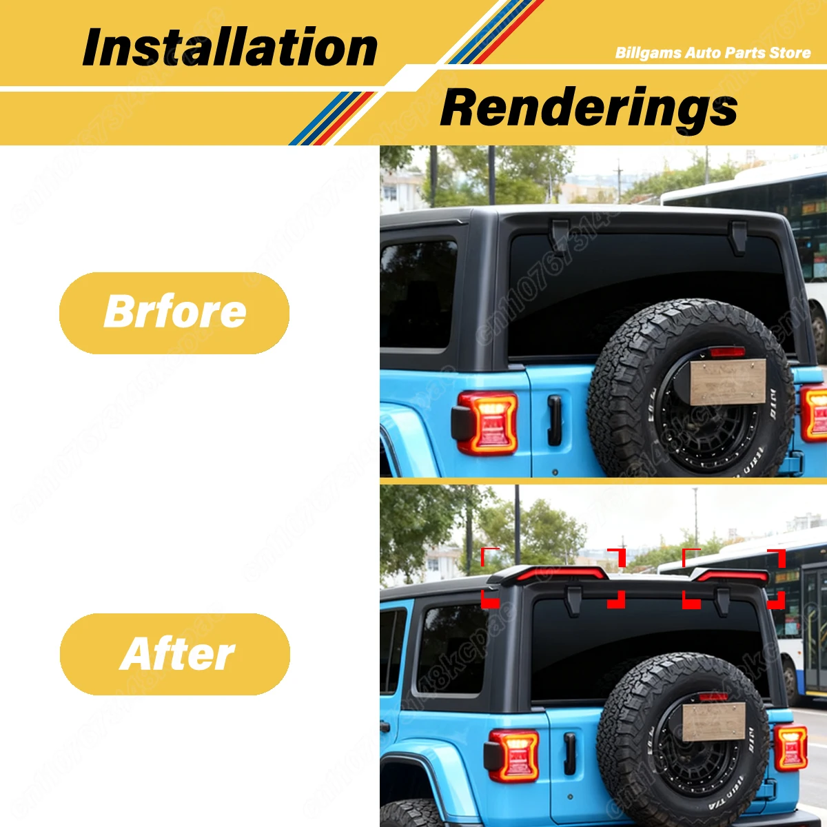 For Jeep Wrangler JK JL 2007 2008 2009 2010 2011 2012 2013 2014 2015 2016 2017 2018 2019 2020 2021 2022 2023 Car Fixed Wind Kit