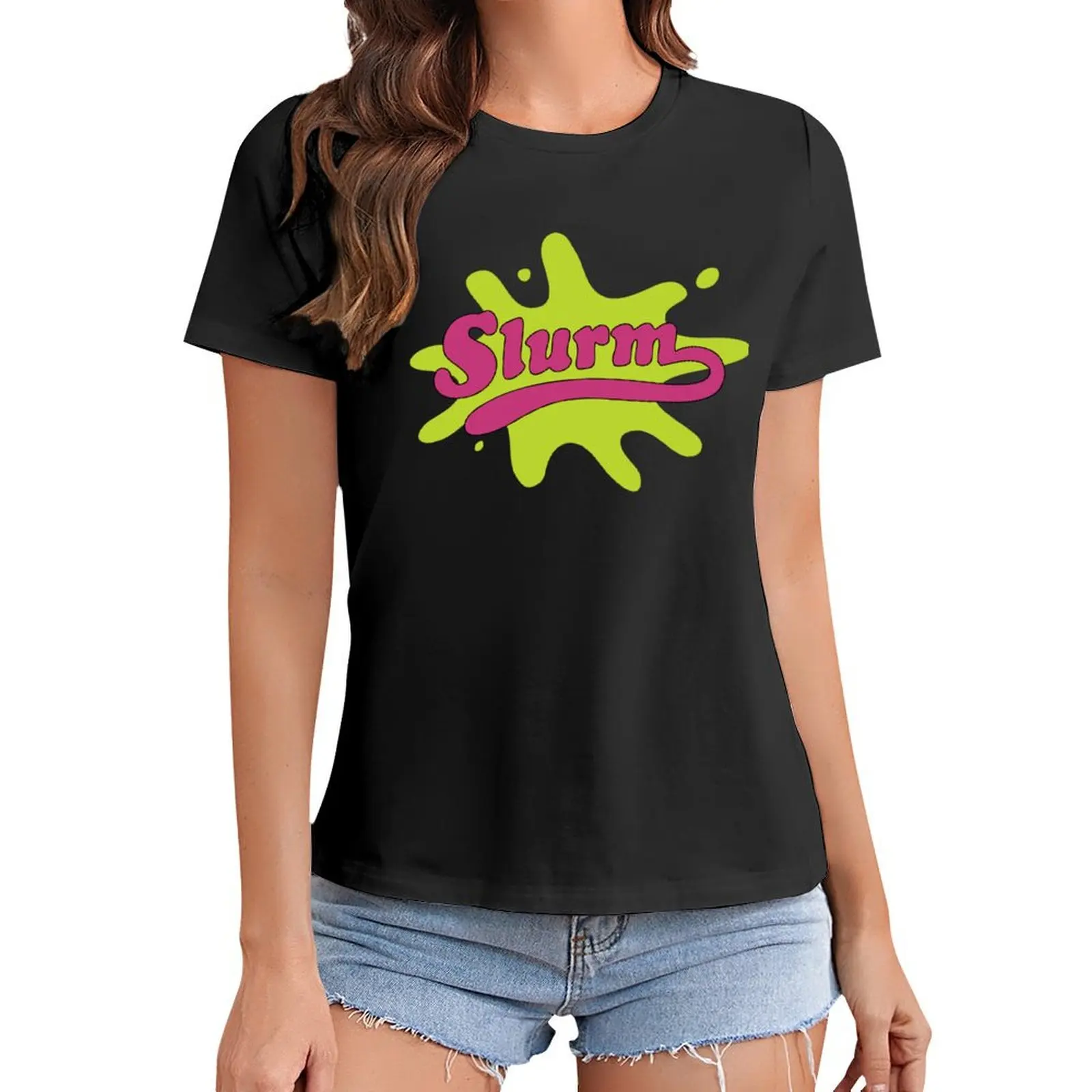 

Try Slurm! T-Shirt funnys plus size tops anime workout shirts for Women
