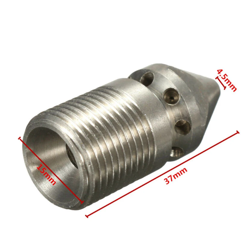 1pc 3/8 Inch Cleaning Nozzle Male Stainless Steel Rotary 250 Bar Attachment Car Wash And Maintenance 9 Jets Connector