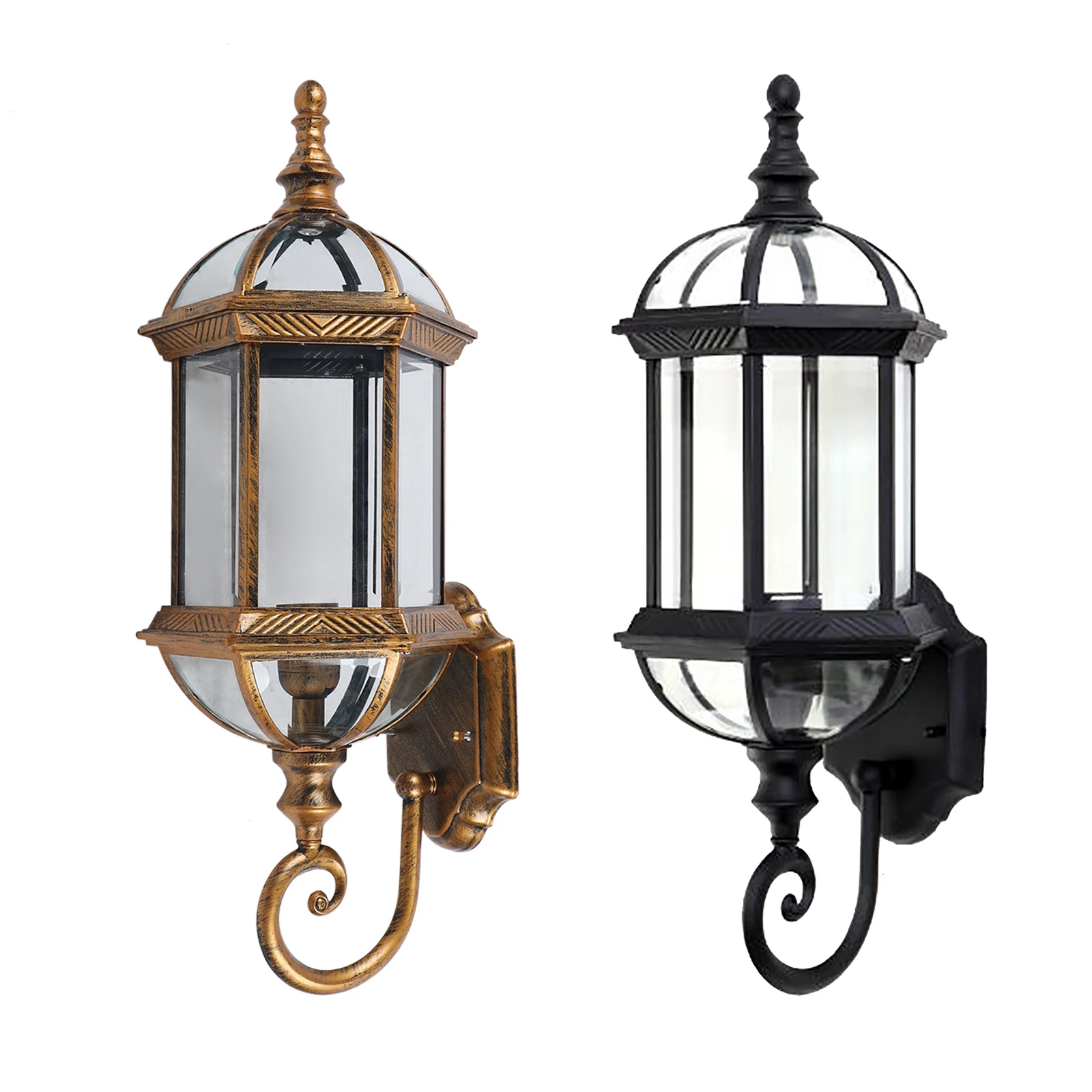 Schwarz/Bronze Vintage Außenwandleuchten Wasserdichte LED Wandleuchte für Haus Terrasse Tür Dekor Beleuchtungskörper 240V IP45 E27