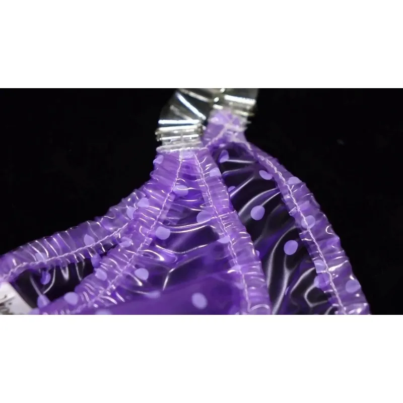 Slip Trasparenti in PVC con Stampa a Stella, Pantaloncini Chic per Spettacoli dal Vivo, Danza, DJ, Club, Costumi Sexy, Amanti del PVC ABDL