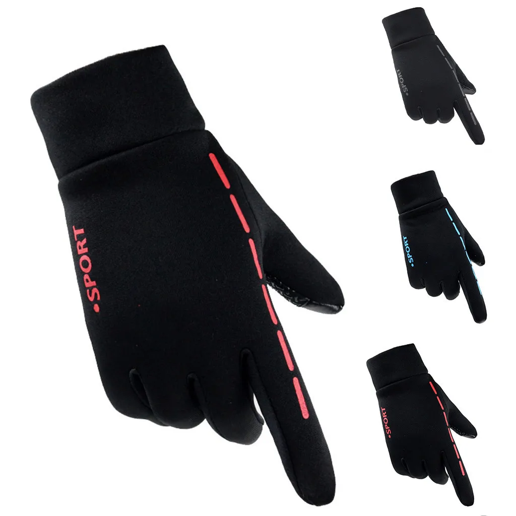

Warm In Winter Bike Gloves Thermal Touch Screen Full Finger Cycling Gloves Windproof Sports Bicycle Long Gloves for Man &Woman