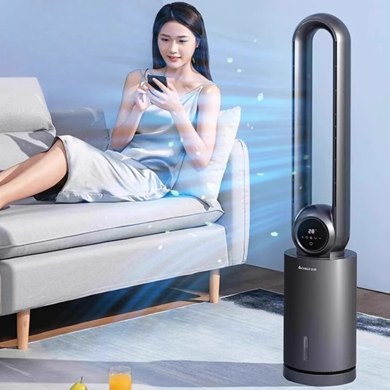  مروحة برجية لتبريد المياه 3 في 1 مع مروحة مكيف هواء خالية من الشفرة مرطبة للحضانة، مروحة مكيف هواء موفرة للطاقة منخفضة الضوضاء #2