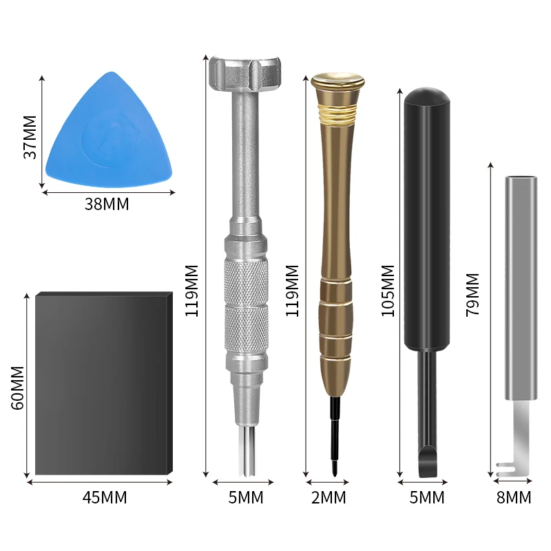 Iw-opener kit 6 em 1 ferramentas de abertura de reparo de relógio & kits conjunto para iwatch s1/s2/s3/s4/s5/se ferramenta de abridor de substituição de tela de bateria
