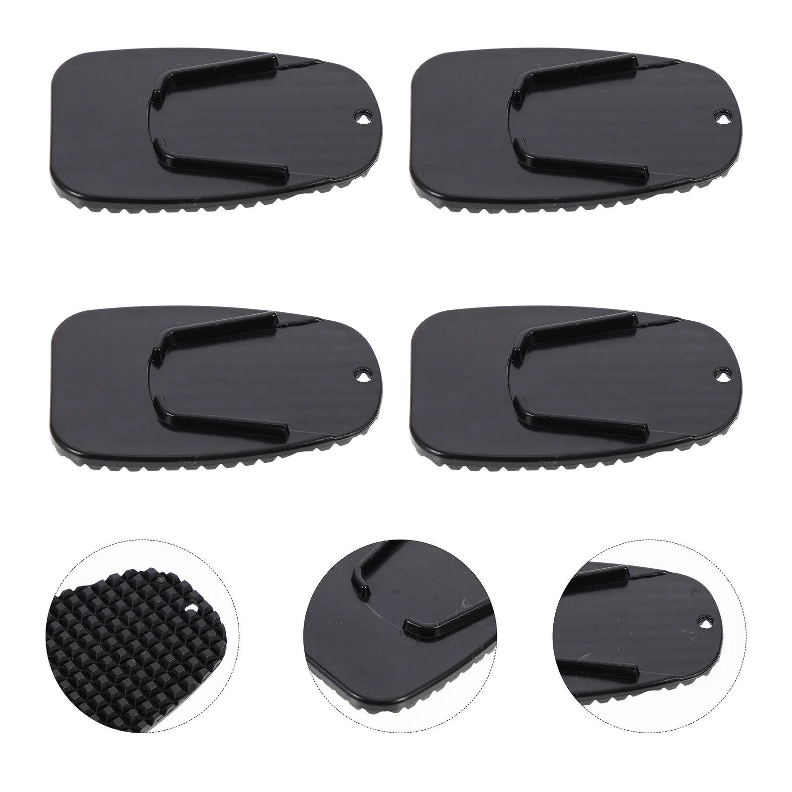 4 Pcs Motorcycle Support Plate Motorbike Foot Bracket Cushion Side Motocross Kickstand Pad Supplies