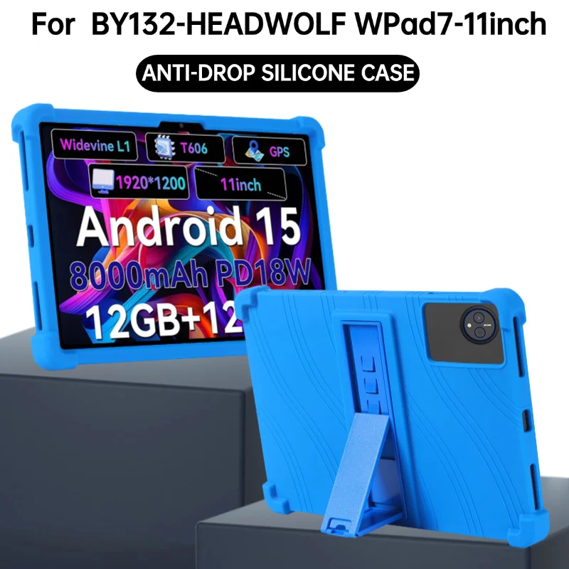 

For Headwolf WPad7 11 inch Tablet PC Kickstand Funda with 4 Shockproof Airbags Safety Stand Protective Shell
