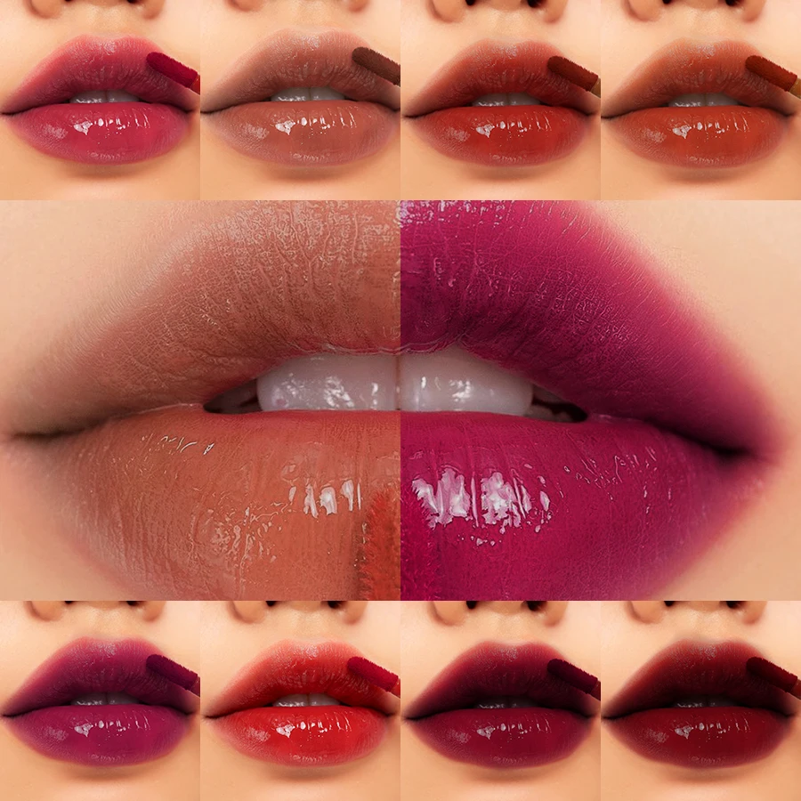 Kristall gelee feuchtigkeit spendendes Lippen öl plump ing Lip gloss Spiegel Perle flüssiger Lippenstift Make-up sexy pralle Lippen getönte Lippen praller