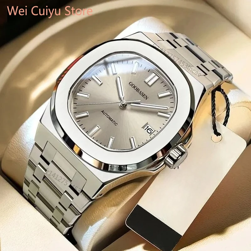 Nouveau 2025 montre automatique pour hommes lumineux homme montres bracelet en acier étanche montres hommes marque de luxe montre