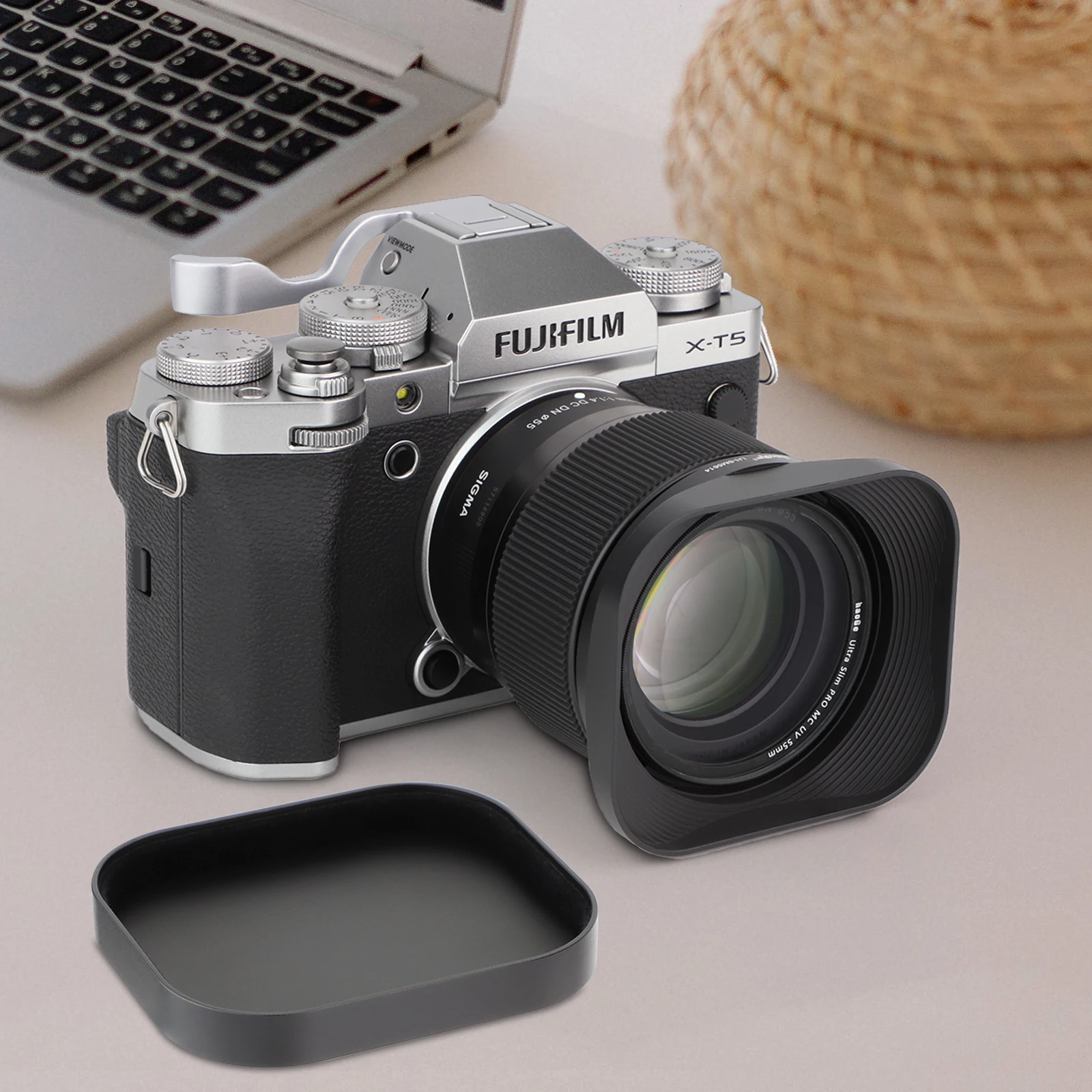 Квадратная Металлическая бленда Haoge для объектива Sigma 18-50 мм F2.8 DC DN