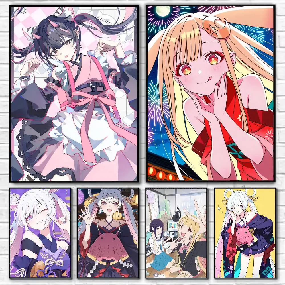 Cosmic P-Princess Kaguya  Waterproof Self-Adhesive Wall Poster for Bedroom Living Room Home Decor
