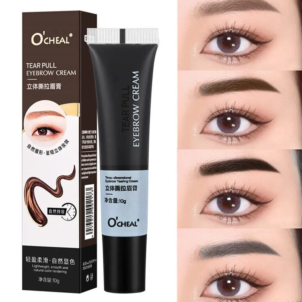 

Tearing Eyebrow Gel Waterproof Sweatproof Long Lasting Tattoo Pen Tint Dye Eyebrow Shadow Peel Off Cream Makeup Cosmetics