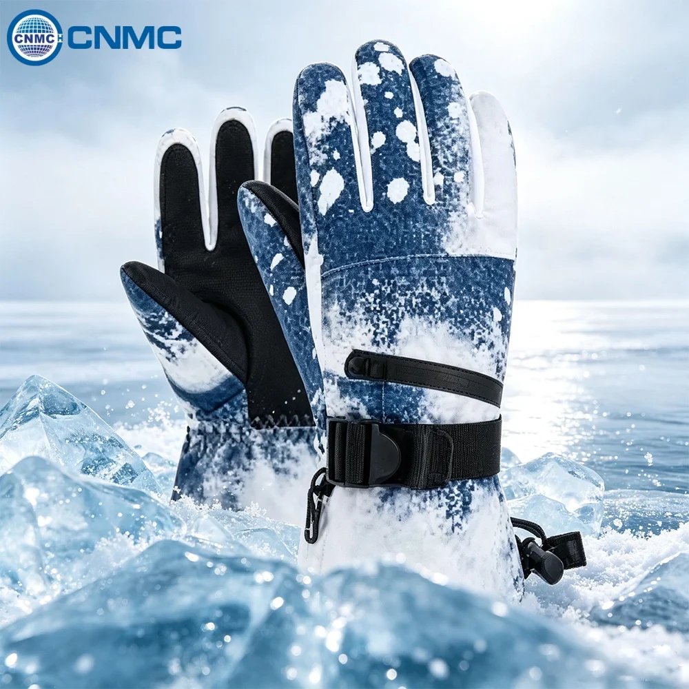 8-Color Adult Ski Gloves Men Women, Waterproof Touchscreen, Coral Fur Liner for Skiing Motorbike Mountaineering