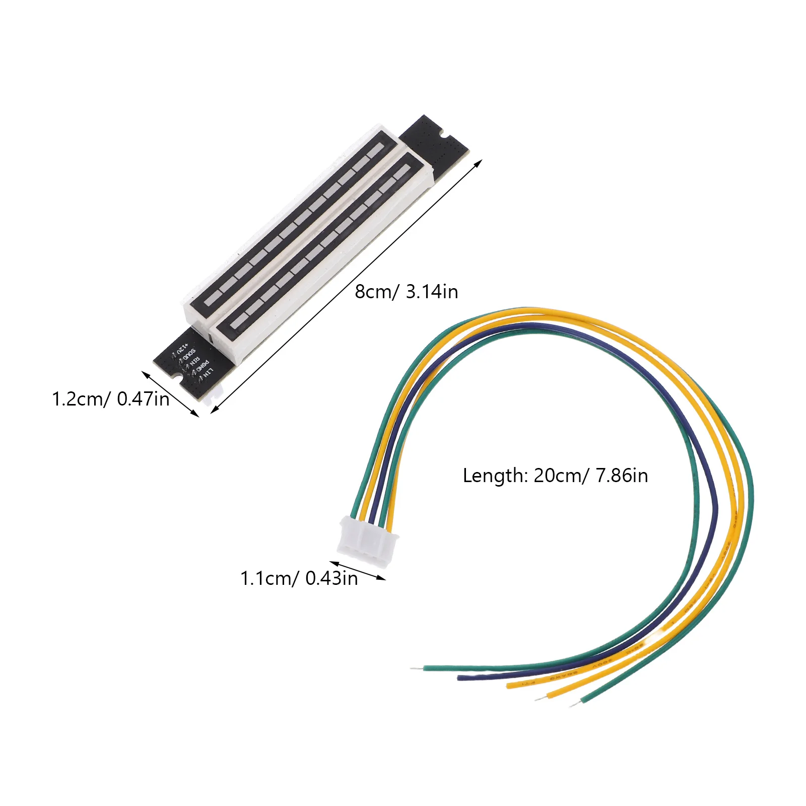 1Set المزدوج 12 بت LED مؤشر الصوت ضوء قابل للتعديل سرعة الموسيقى الطيف مؤشر المستوى للاستوديو المنزل Dj تحذير ضوء #3