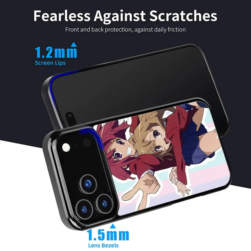 حافظة هاتف T-TIGER X DRAGONS لهاتف آيفون 17 16 15 14 13 12 11 Pro Max Mini Plus مرآة صلبة Funda