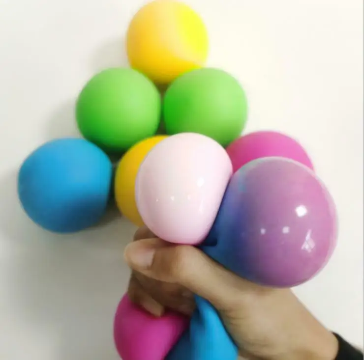 Discolored Decompression Ball Stress Relief Squeeze Balls For Kids Adults Hand Fidget Toy Squishy Stressball Antistress Pressure