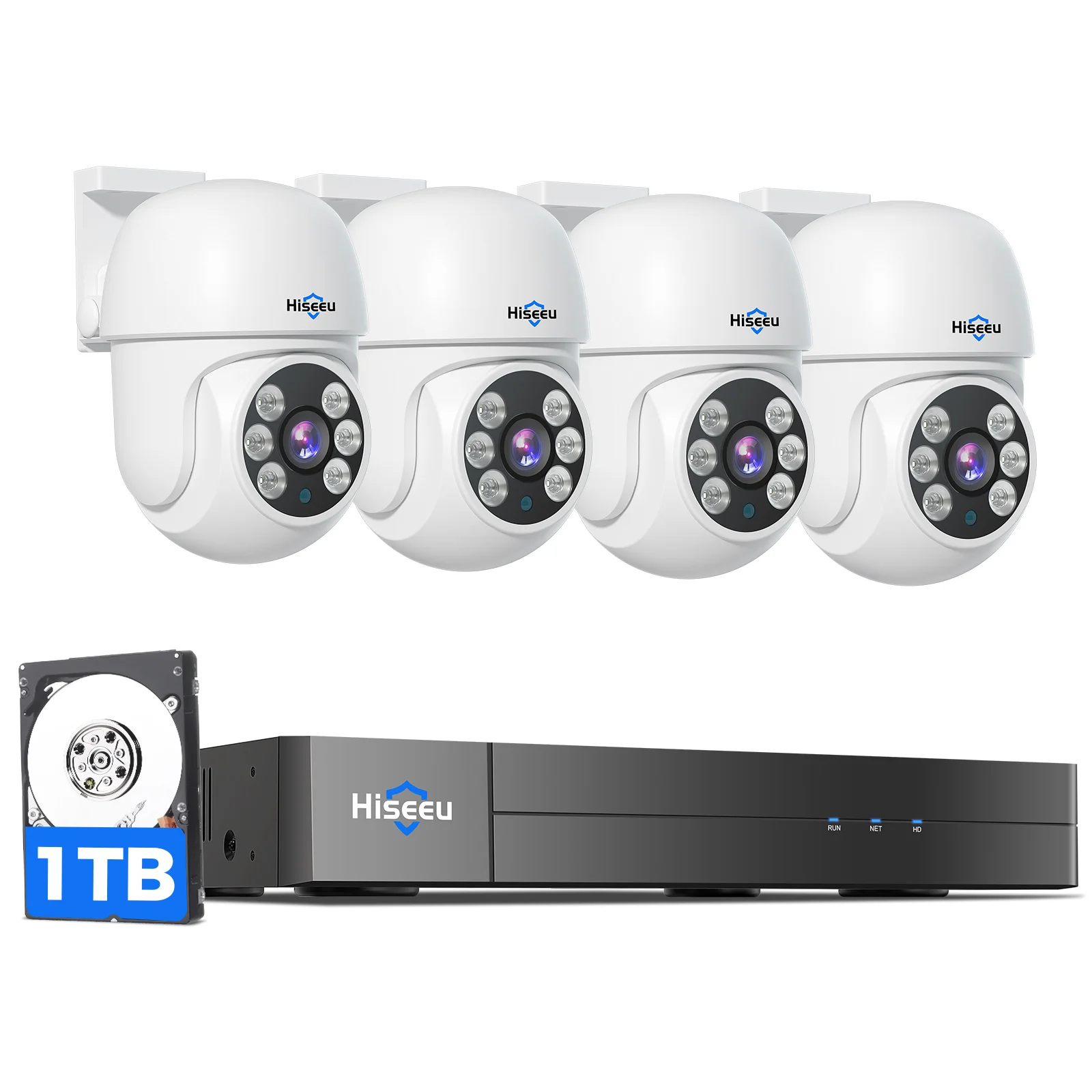 AHD Night vision with audio 8CH 5 in 1 DVR ai technology 5MP Outdoor HD Wired DomeCCTV Kit IP Analog Security Camera System Ptz