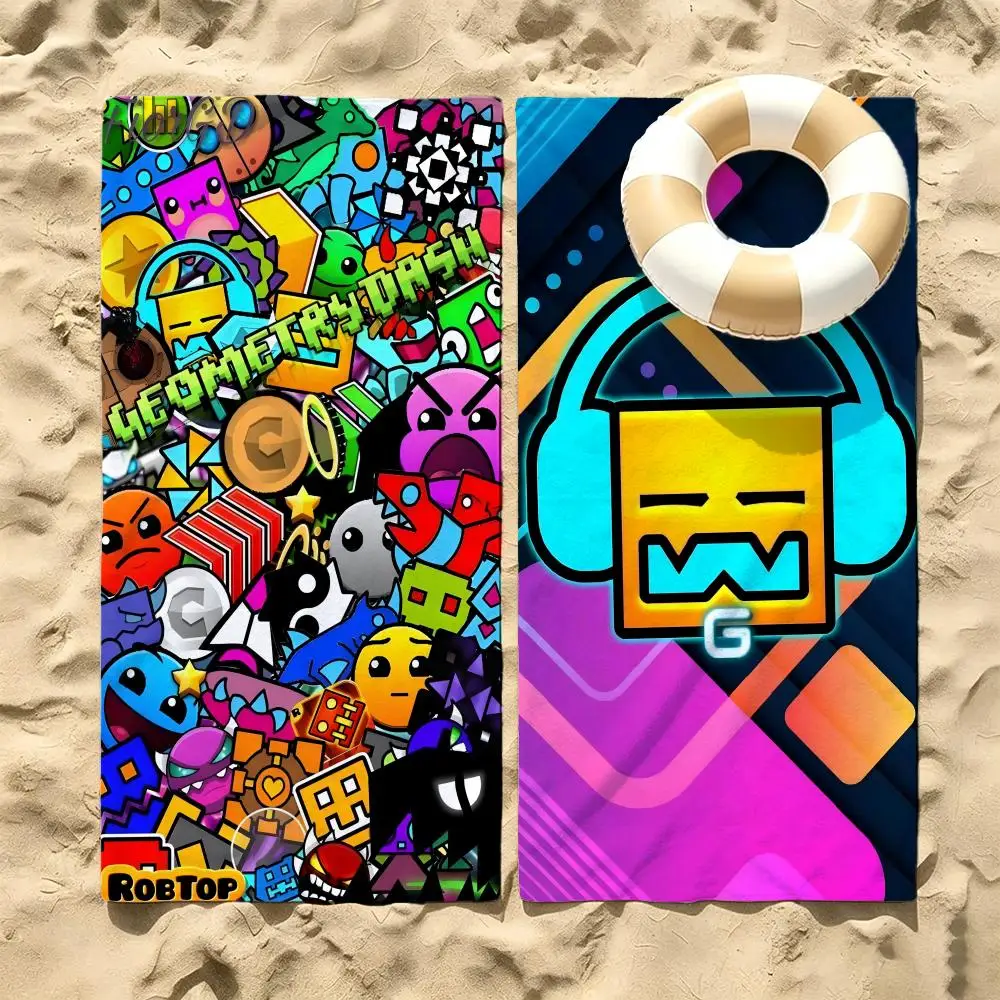 Game Geometry Dash Towel Microfiber beach towel, quick-dry, sand-free, ultra-fine fiber, super soft.