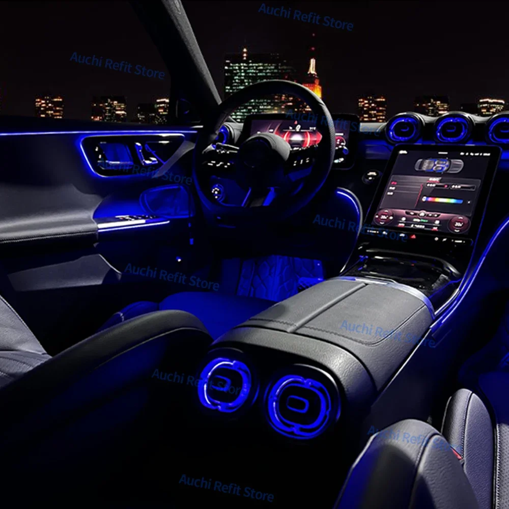 64 cores de iluminação ambiente para mercedes-benz w206 c-class 4d