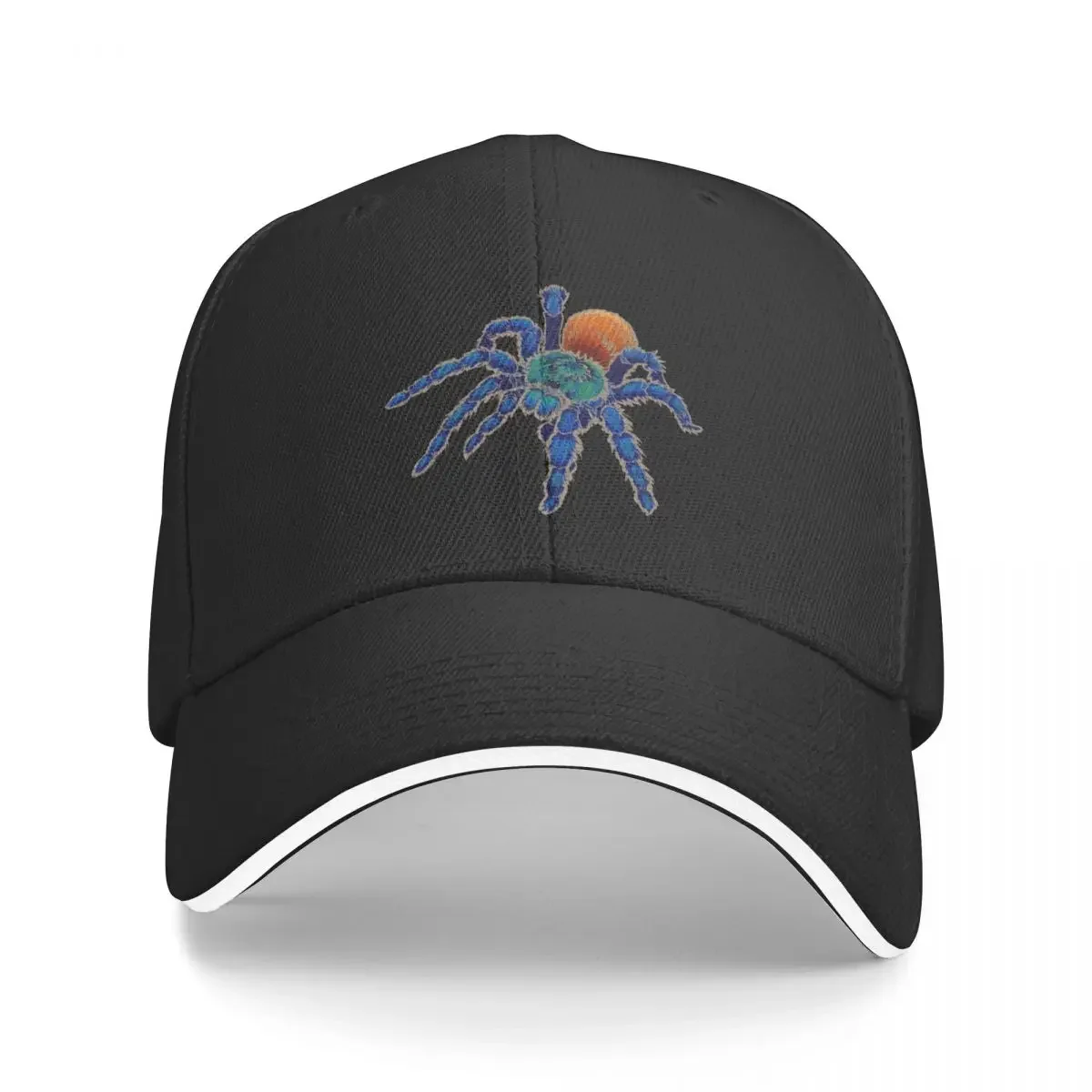 

Greenbottle Blue Tarantula with Khaki Outline Baseball Cap Sun Hat For Children Luxury Cap western Hat Men Hats Women's