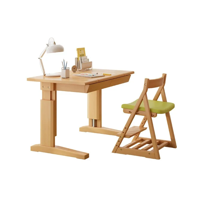 All Solid Wood Liftable Multifunctional Simple Children's Desk Pupil Drawer Writing Table