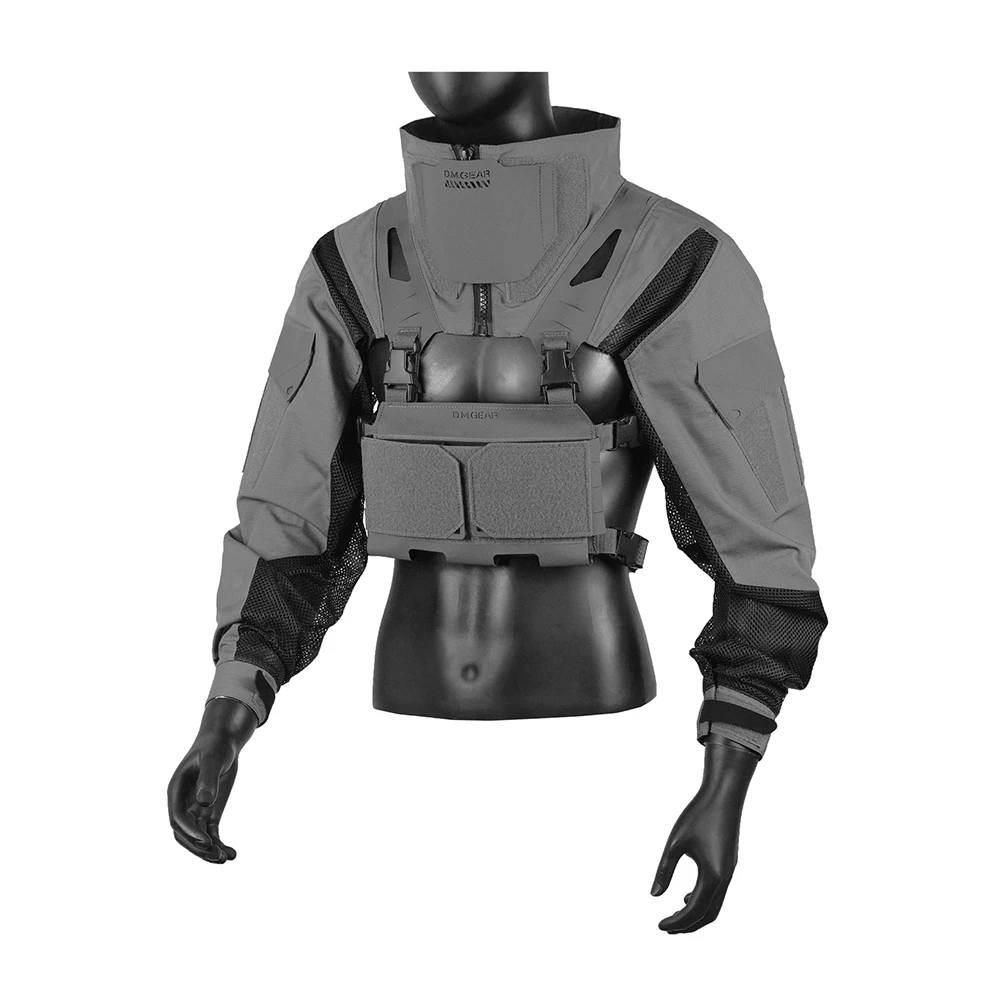 DMGear Original Taktische Kampfuniformjacke mit dreifacher Mag-Beutel, Tarnkleidung, atmungsaktiv, bequem, kompatibel – Detail 13
