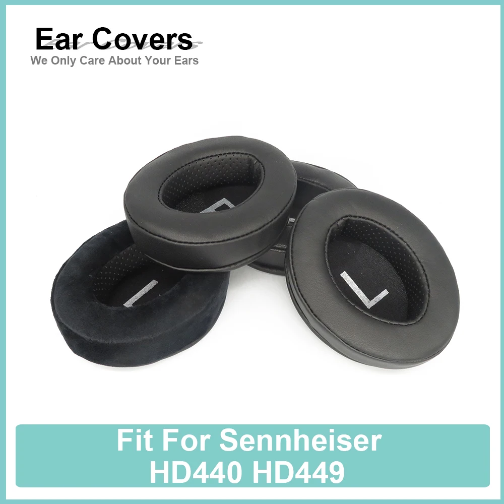 Earpads For Sennheiser HD440 HD449 Headphone Earcushions Protein Velour Sheepskin Pads Foam Ear Pads Black