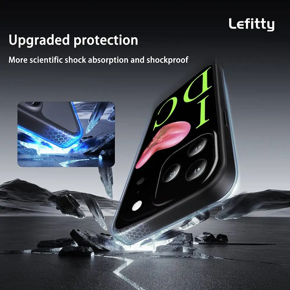 حافظة هاتف فونتينز دي سي رومانس لهاتف آيفون 17 16 15 14 13 12 11 Pro Xs Max Mini XR X Plus غلاف ناعم أسود بلوري Funda #4