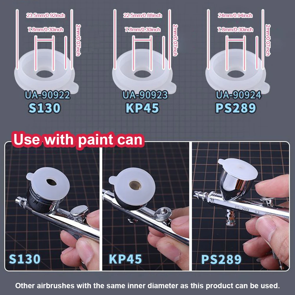 بندقية رذاذ كأس الغطاء العلوي غطاء مطاطي ناعم ل S130/KP45/PS289 غطاء كأس الطلاء البخاخة #5