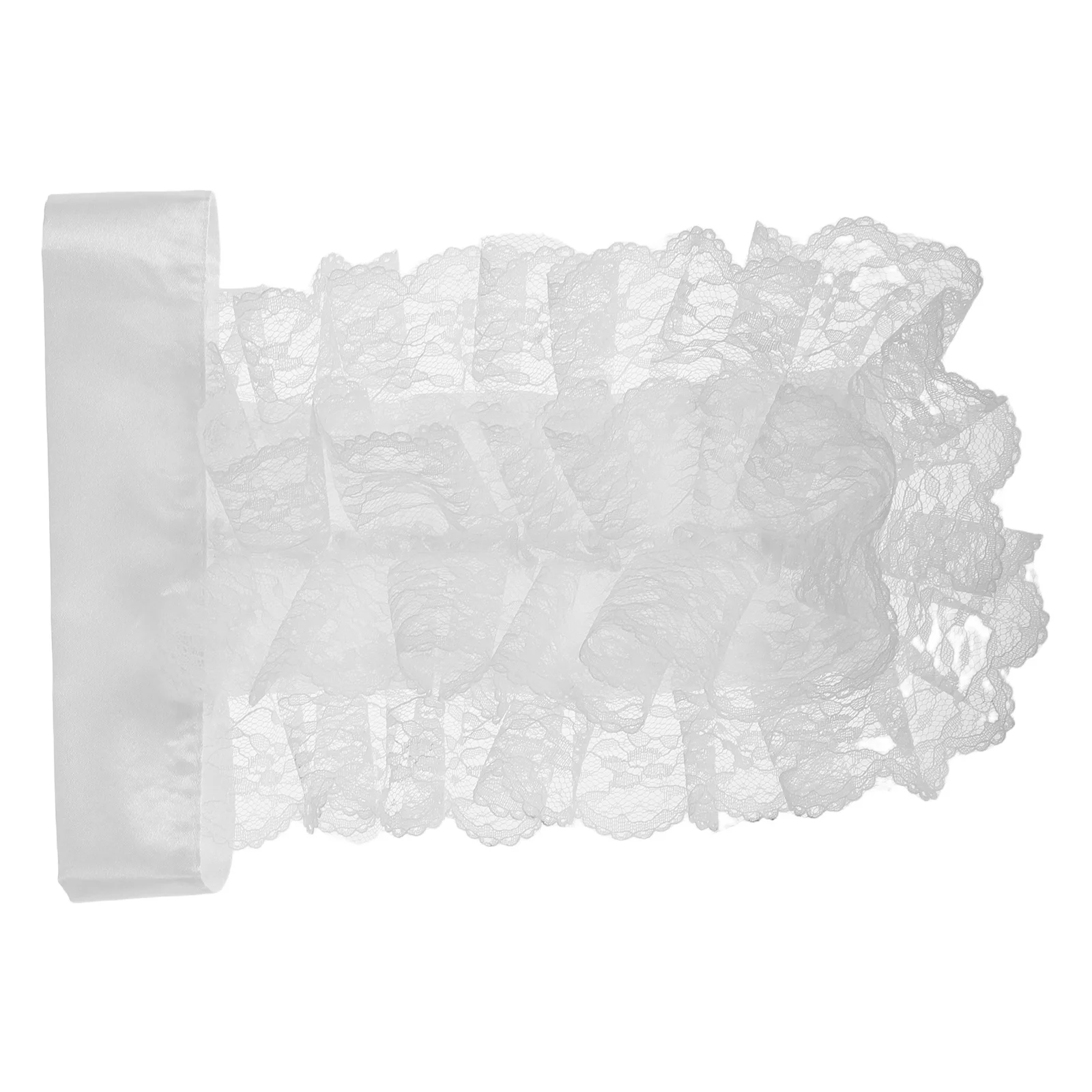 

Lace Ruffle Collar Detachable White Neck Ruffle For Women Vintage Clown Costume Accessory Fake Collar Steampunk Party