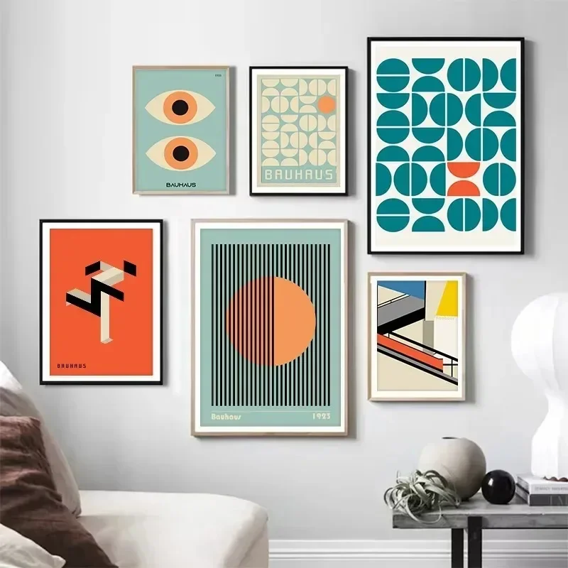 Diamond Painting Modern Bauhaus Exhibition Diamond Painting  Geometric Posters And Wall Art Diamond Painting  Poster Decor Liv