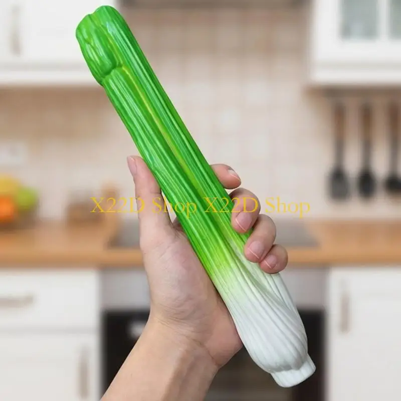 X22D Realistic Celery Photography Props ABS Faux Vegetable Decoration for Table Display