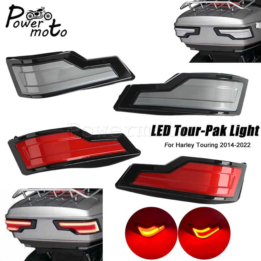 

Rear Trunk LED Tour Pak Brake Taillight For Harley Touring 2014-2022 CVO Road King Electra Glide Street Road Glide TourPak Light