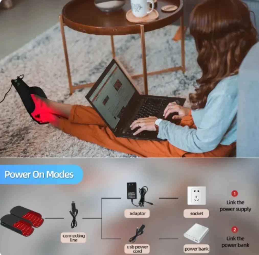 Rechargeable Red Light Therapy for Feet Therapy Device at Home 650nm & 808nm with PulseTreat Inflammation It chiness