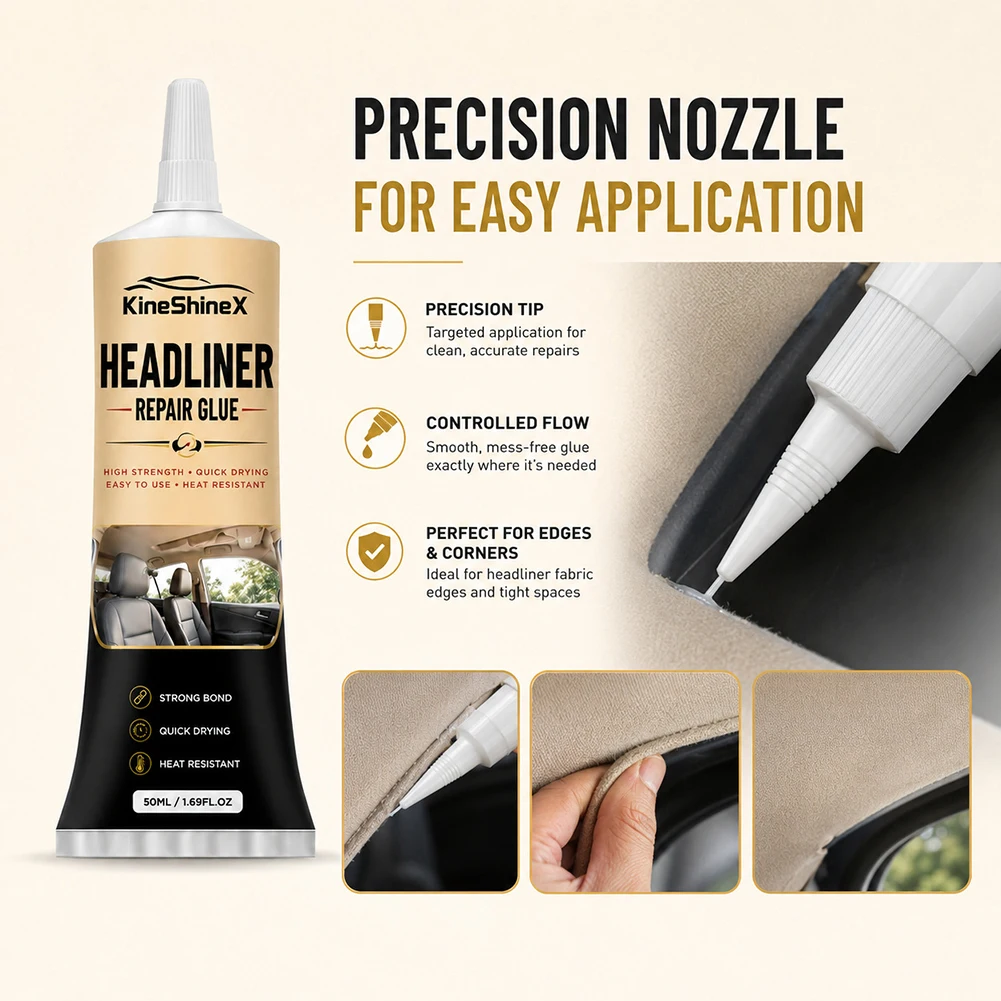 Car Headliner Repair Glue,Roof Velvet Interior Peeling And Warping Renovation Special Adhesive,Car Interior Restoration Repply
