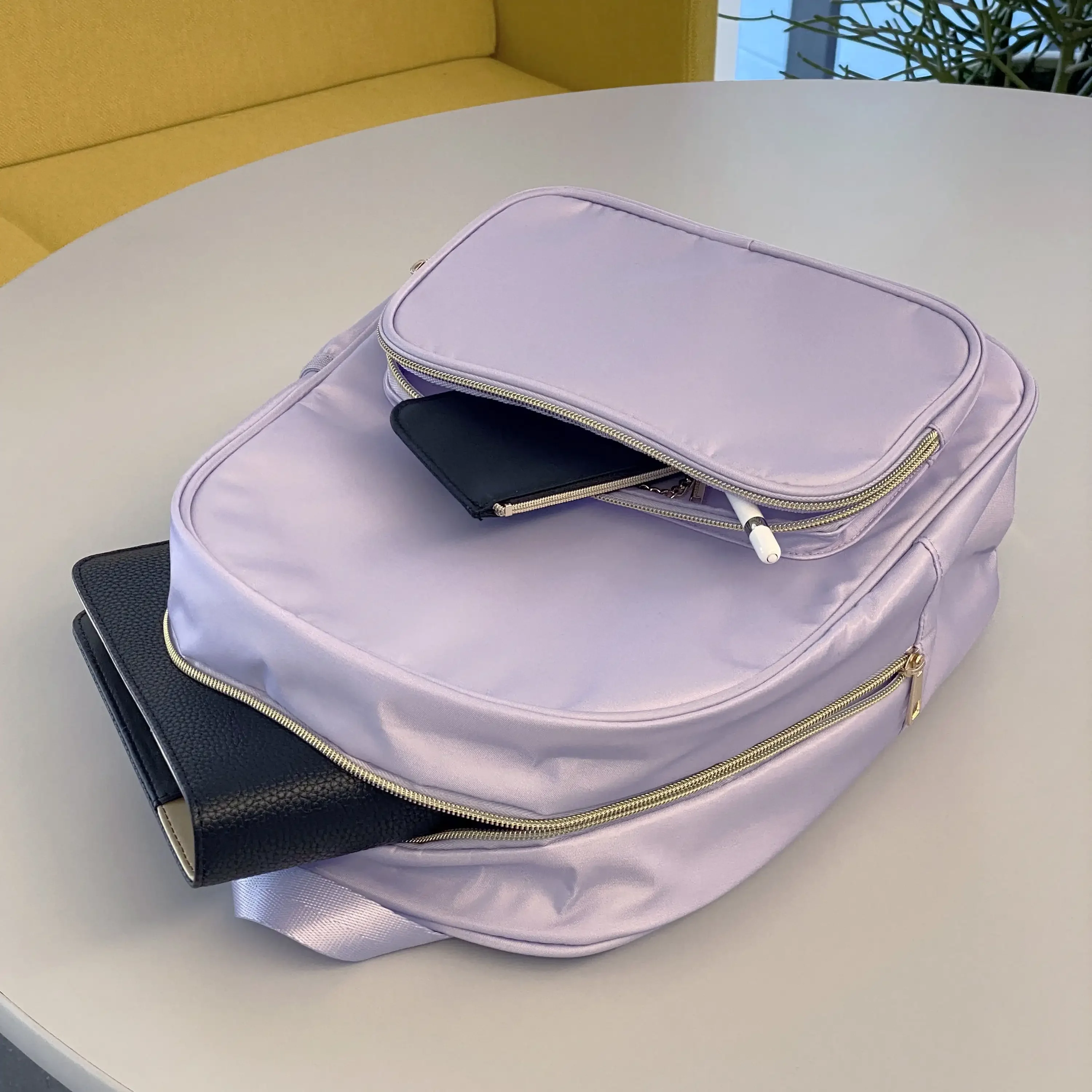 Nylon Backpack, Customizable Travel Book Bag for Crafts, School, and Everyday Use, Purple