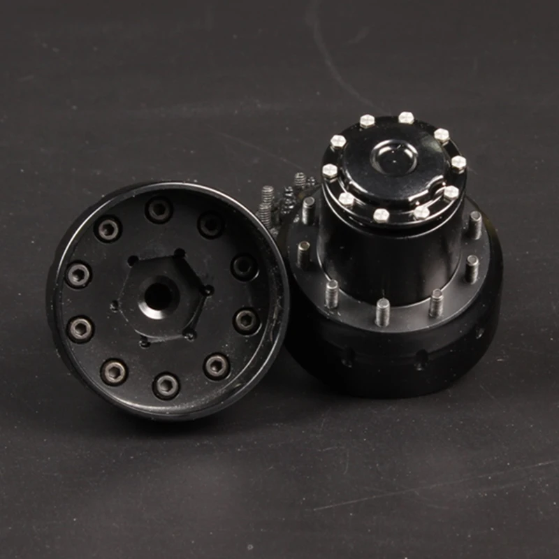 2pcs Metal Simulation Brake Hub for 1/14 Tamiya RC Truck SCANIA 770S R620 VOLVO BENZ Arocs MAN TGX Car - view 2