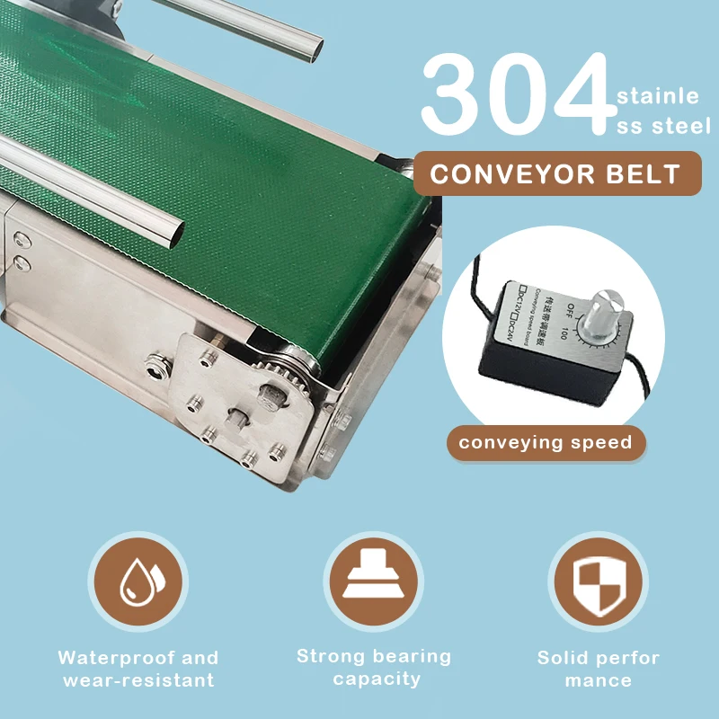 Máquina de enchimento automática, bomba de diafragma de cabeça dupla, enchimento de líquido com correia transportadora de 1.2m ou 60cm, garrafa, bebida de água
