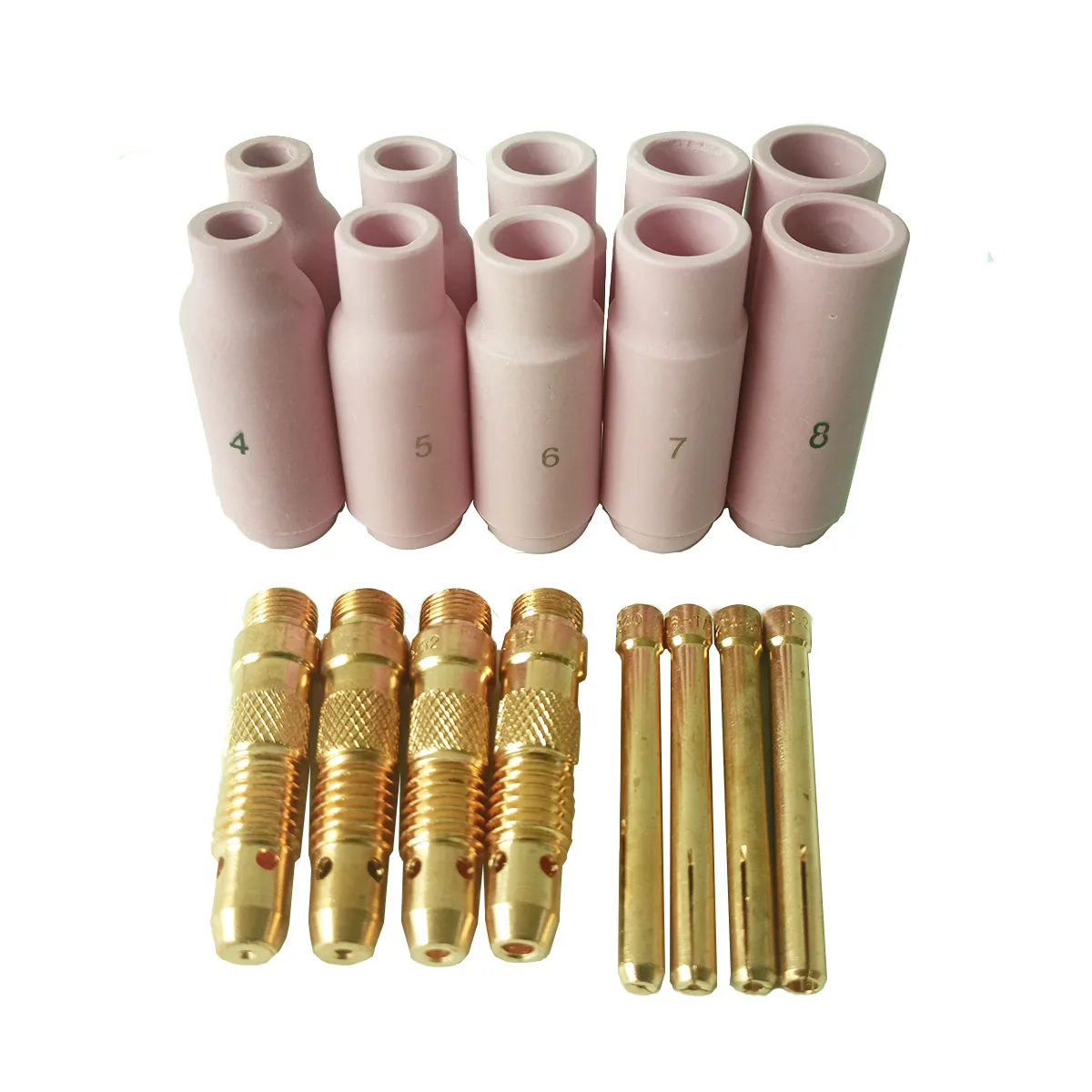 18pcs TIG Welding Torch Accessories KIT for SR WP-17 WP-18 WP-26 Nozzles Collet Bodies