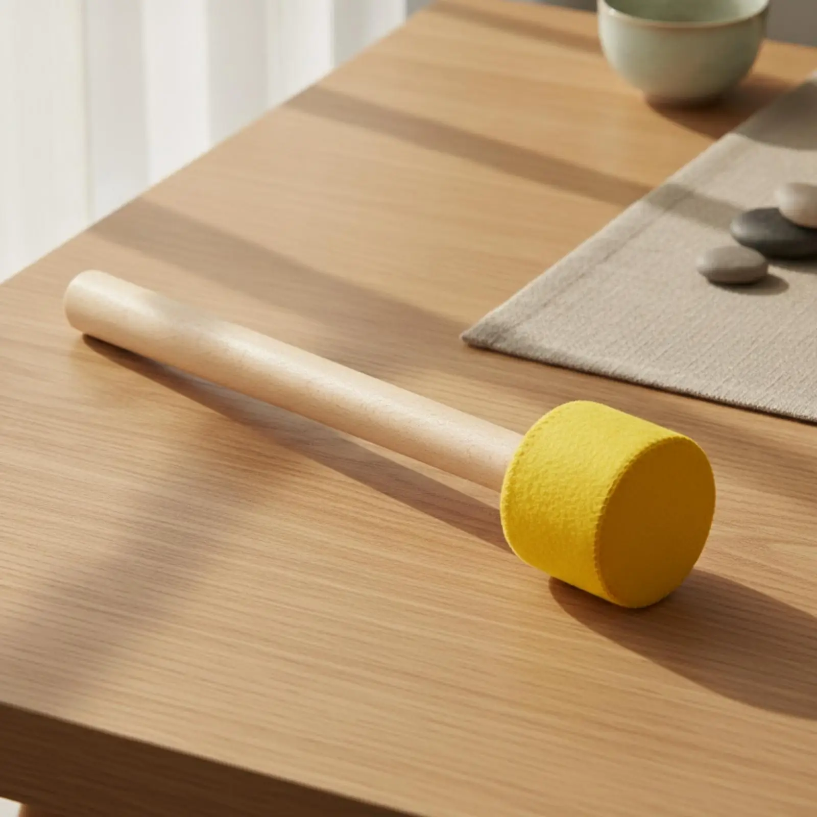 Handmade Wooden Tone Chime Striking Tool Mellow Tone Wooden Tone Chime Striking Tool with Felt Head Balanced Percussion
