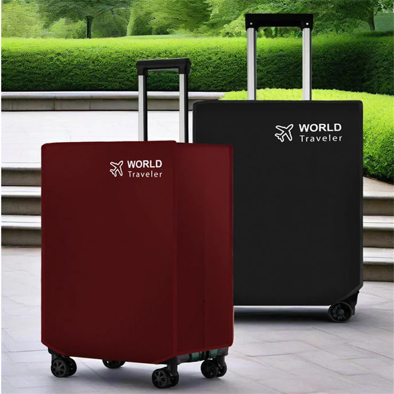 

Black Travel Luggage Cover Protector Stretch Dust Cover for 20/24/26/28/30inch Suitcase - Protective Travel Accessory