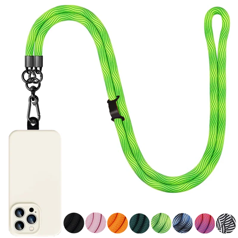 Universal Cross-body Lanyard Anti-lost Phone Case Adjustable Detachable Climbing Neck Strap Cord Rotatable Clasp Safety Rope New